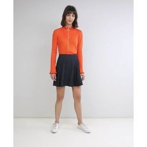 ASOS Navy Pleated Mini Skirt